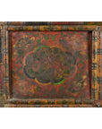 19th Century Polychrome Tibetan Cabinet with Double Doors and Painted Cartouches-9. Asian & Chinese Furniture, Art, Antiques, Vintage Home Décor for sale at FEA Home