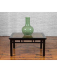 Chinese Early 20th Century Black Lacquered Coffee Table with Stone Top Inset-4. Asian & Chinese Furniture, Art, Antiques, Vintage Home Décor for sale at FEA Home
