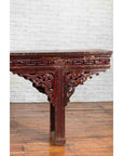 Large Qing Dynasty Chinese Altar Console Table with Fretwork and Dragon Motifs-7. Asian & Chinese Furniture, Art, Antiques, Vintage Home Décor for sale at FEA Home