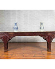 Large Qing Dynasty Chinese Altar Console Table with Fretwork and Dragon Motifs-4. Asian & Chinese Furniture, Art, Antiques, Vintage Home Décor for sale at FEA Home