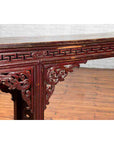 Large Qing Dynasty Chinese Altar Console Table with Fretwork and Dragon Motifs-8. Asian & Chinese Furniture, Art, Antiques, Vintage Home Décor for sale at FEA Home