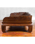 Chinese Qing Dynasty 19th Century Opium Daybed with Rattan Top and Chow Legs-13. Asian & Chinese Furniture, Art, Antiques, Vintage Home Décor for sale at FEA Home
