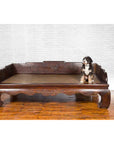 Chinese Qing Dynasty 19th Century Opium Daybed with Rattan Top and Chow Legs-14. Asian & Chinese Furniture, Art, Antiques, Vintage Home Décor for sale at FEA Home
