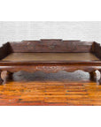 Chinese Qing Dynasty 19th Century Opium Daybed with Rattan Top and Chow Legs-4. Asian & Chinese Furniture, Art, Antiques, Vintage Home Décor for sale at FEA Home