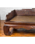 Chinese Qing Dynasty 19th Century Opium Daybed with Rattan Top and Chow Legs-5. Asian & Chinese Furniture, Art, Antiques, Vintage Home Décor for sale at FEA Home