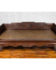 Chinese Qing Dynasty 19th Century Opium Daybed with Rattan Top and Chow Legs-9. Asian & Chinese Furniture, Art, Antiques, Vintage Home Décor for sale at FEA Home