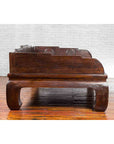 Chinese Qing Dynasty 19th Century Opium Daybed with Rattan Top and Chow Legs-11. Asian & Chinese Furniture, Art, Antiques, Vintage Home Décor for sale at FEA Home