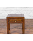 Chinese Qing Dynasty 19th Century Elm Side Table with Single Drawer-4. Asian & Chinese Furniture, Art, Antiques, Vintage Home Décor for sale at FEA Home