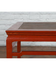 Chinese Early 20th Century Red Lacquer Coffee Table with Hand-Woven Rattan Top-5. Asian & Chinese Furniture, Art, Antiques, Vintage Home Décor for sale at FEA Home