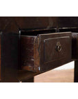 Chinese Early 20th Century Black Lacquered Console Table with Two Drawers-5. Asian & Chinese Furniture, Art, Antiques, Vintage Home Décor for sale at FEA Home