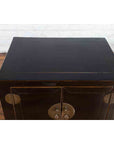 Qing Dynasty 19th Century Chinese Black Lacquer Side Cabinet with Two Drawers-11. Asian & Chinese Furniture, Art, Antiques, Vintage Home Décor for sale at FEA Home