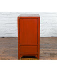Chinese Qing Dynasty 19th Century Red Lacquer Cabinet with Doors and Drawers-15. Asian & Chinese Furniture, Art, Antiques, Vintage Home Décor for sale at FEA Home