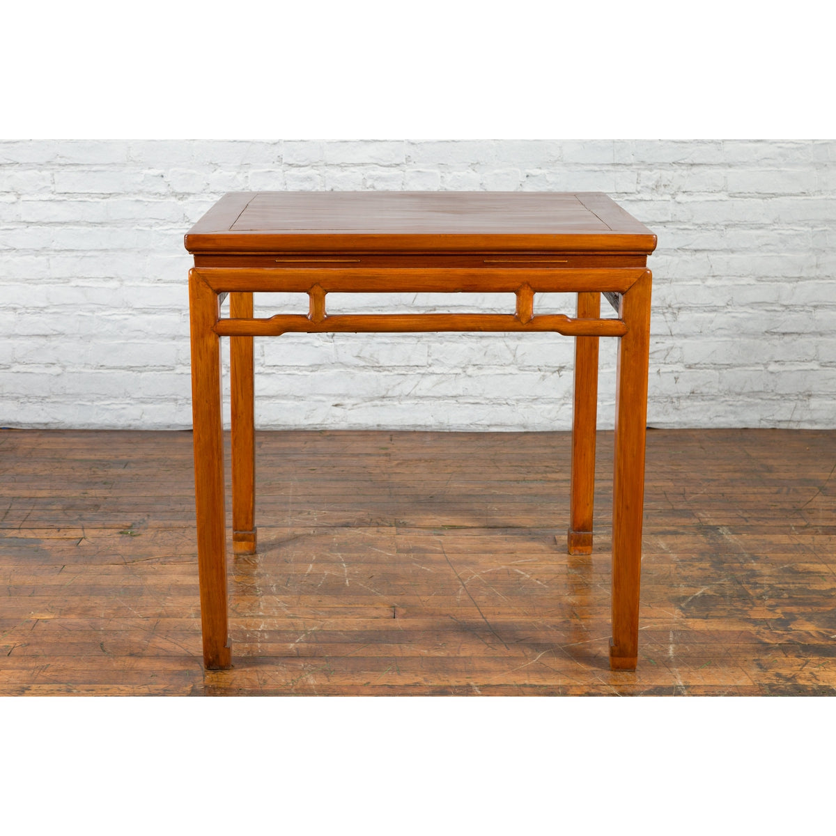 Qing Dynasty 19th Century Table with Humpback Stretchers and Horse Hoof Legs-12. Asian & Chinese Furniture, Art, Antiques, Vintage Home Décor for sale at FEA Home