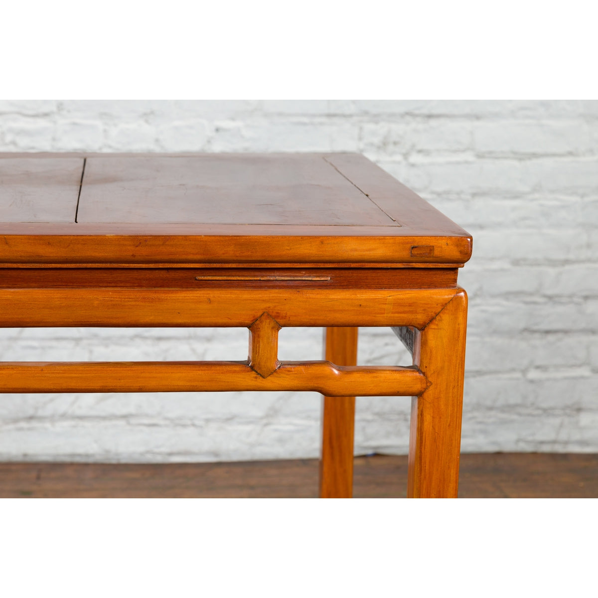 Qing Dynasty 19th Century Table with Humpback Stretchers and Horse Hoof Legs-6. Asian & Chinese Furniture, Art, Antiques, Vintage Home Décor for sale at FEA Home