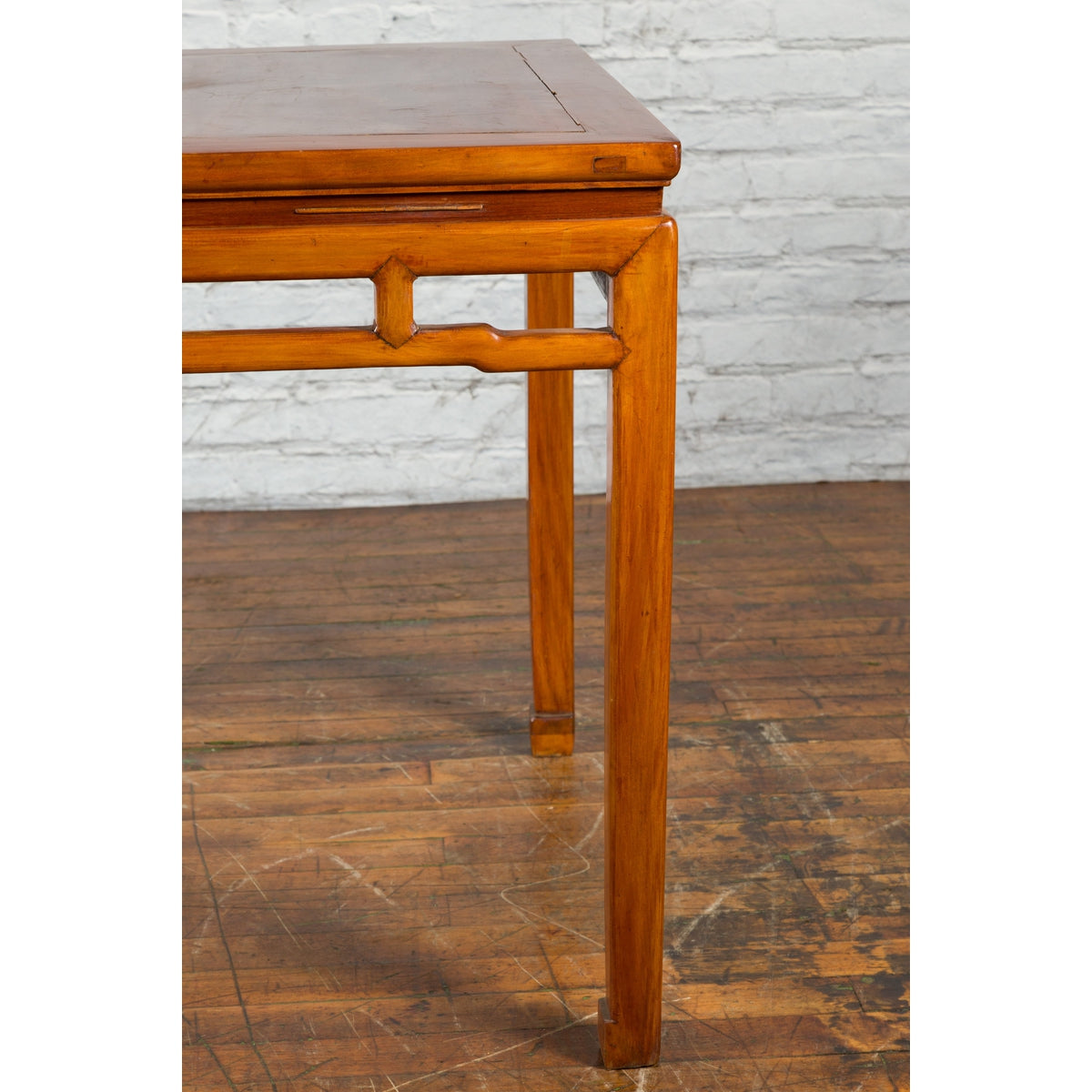 Qing Dynasty 19th Century Table with Humpback Stretchers and Horse Hoof Legs-8. Asian & Chinese Furniture, Art, Antiques, Vintage Home Décor for sale at FEA Home