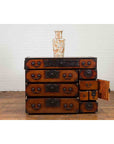 Japanese Meiji Period Keyaki Wood Tansu Clothing Chest in the Sendai Style-4. Asian & Chinese Furniture, Art, Antiques, Vintage Home Décor for sale at FEA Home