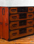 Japanese 19th Century Keyaki Wood Isho Dansu Clothing Chest with Iron Hardware-2. Asian & Chinese Furniture, Art, Antiques, Vintage Home Décor for sale at FEA Home