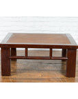 Chinese Early 20th Century Elmwood Coffee Table with Woven Rattan Top Inset-15. Asian & Chinese Furniture, Art, Antiques, Vintage Home Décor for sale at FEA Home