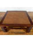Chinese Early 20th Century Elmwood Coffee Table with Woven Rattan Top Inset-7. Asian & Chinese Furniture, Art, Antiques, Vintage Home Décor for sale at FEA Home