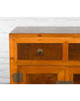 Chinese Antique Elm and Burlwood Two-Toned Side Cabinet with Doors and Drawers-6. Asian & Chinese Furniture, Art, Antiques, Vintage Home Décor for sale at FEA Home