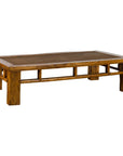 Chinese Qing Dynasty Elm Lohan Bed Coffee Table with Hand-Woven Rattan Top-1. Asian & Chinese Furniture, Art, Antiques, Vintage Home Décor for sale at FEA Home