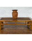 Chinese Qing Dynasty Elm Lohan Bed Coffee Table with Hand-Woven Rattan Top-3. Asian & Chinese Furniture, Art, Antiques, Vintage Home Décor for sale at FEA Home