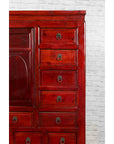 Chinese Qing Dynasty Period Red Lacquered Apothecary Cabinet with 32 Drawers-11. Asian & Chinese Furniture, Art, Antiques, Vintage Home Décor for sale at FEA Home
