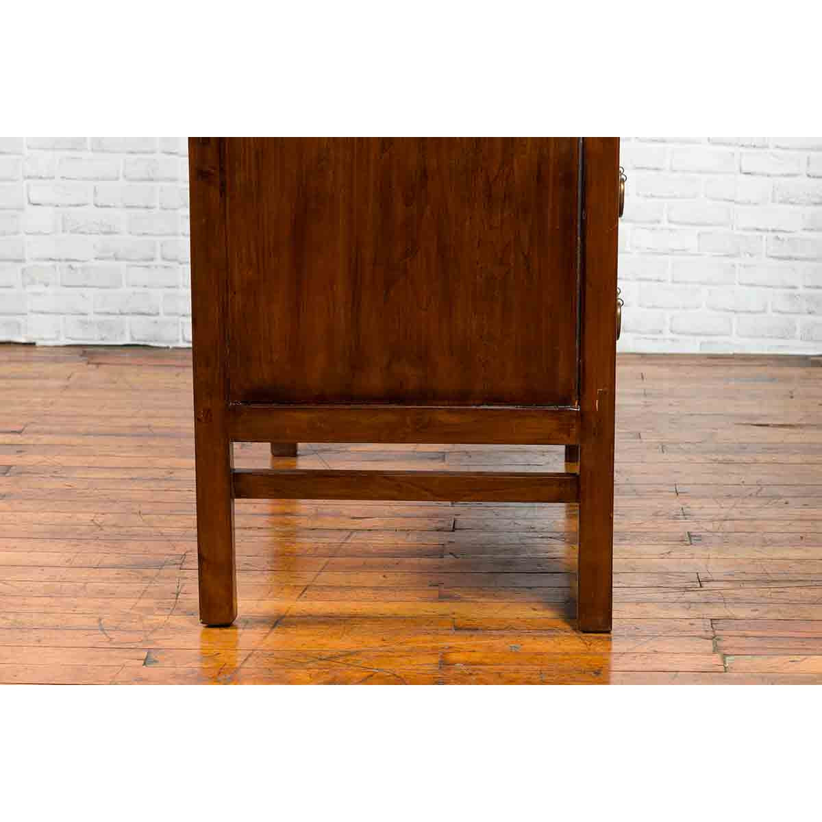 Chinese Qing Dynasty 19th Century Elm and Wood Cabinet with Doors and Drawers-12. Asian & Chinese Furniture, Art, Antiques, Vintage Home Décor for sale at FEA Home