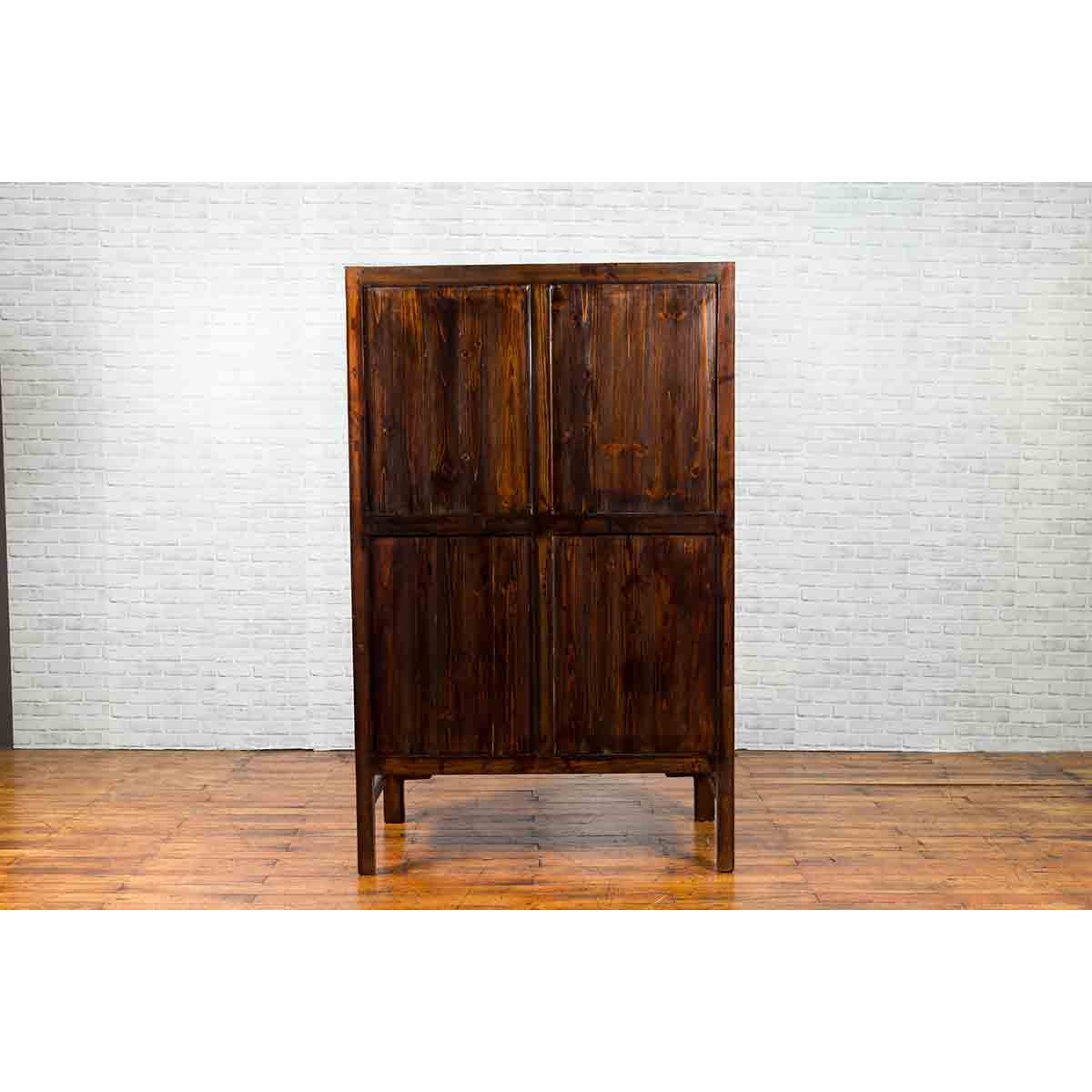Chinese Qing Dynasty 19th Century Elm and Wood Cabinet with Doors and Drawers-13. Asian & Chinese Furniture, Art, Antiques, Vintage Home Décor for sale at FEA Home