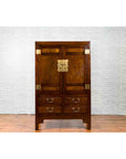 Chinese Qing Dynasty 19th Century Elm and Wood Cabinet with Doors and Drawers-4. Asian & Chinese Furniture, Art, Antiques, Vintage Home Décor for sale at FEA Home