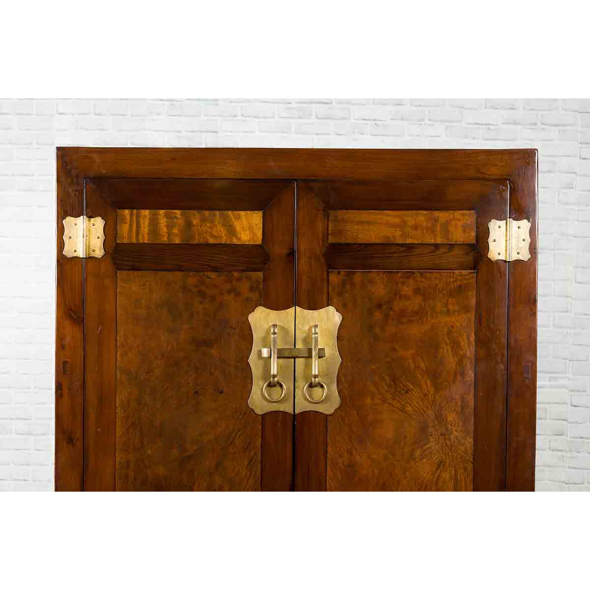 Chinese Qing Dynasty 19th Century Elm and Wood Cabinet with Doors and Drawers-7. Asian & Chinese Furniture, Art, Antiques, Vintage Home Décor for sale at FEA Home