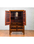 Chinese Qing Dynasty 19th Century Elm and Wood Cabinet with Doors and Drawers-5. Asian & Chinese Furniture, Art, Antiques, Vintage Home Décor for sale at FEA Home