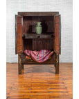 Chinese Qing Two-Door Cabinet with Chinoiserie and Original Black Lacquer-5. Asian & Chinese Furniture, Art, Antiques, Vintage Home Décor for sale at FEA Home