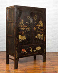 Chinese Qing Two-Door Cabinet with Chinoiserie and Original Black Lacquer-2. Asian & Chinese Furniture, Art, Antiques, Vintage Home Décor for sale at FEA Home