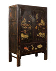 Chinese Qing Two-Door Cabinet with Chinoiserie and Original Black Lacquer-1. Asian & Chinese Furniture, Art, Antiques, Vintage Home Décor for sale at FEA Home