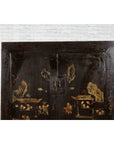 Chinese Qing Two-Door Cabinet with Chinoiserie and Original Black Lacquer-6. Asian & Chinese Furniture, Art, Antiques, Vintage Home Décor for sale at FEA Home