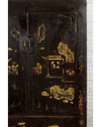Chinese Qing Two-Door Cabinet with Chinoiserie and Original Black Lacquer-9. Asian & Chinese Furniture, Art, Antiques, Vintage Home Décor for sale at FEA Home
