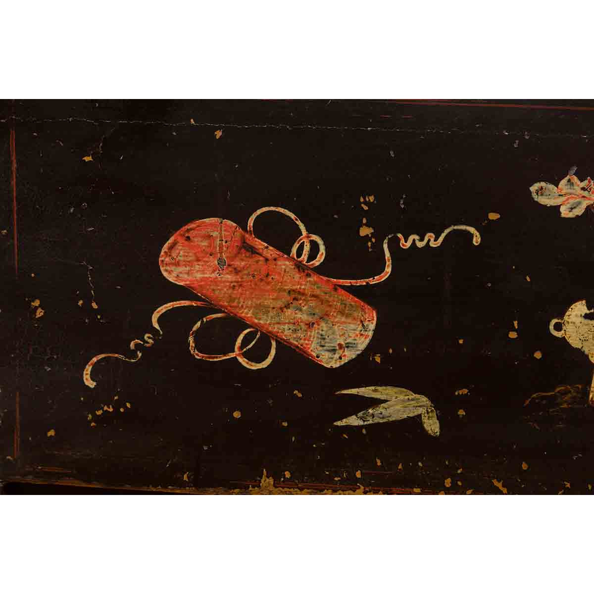 Chinese Qing Two-Door Cabinet with Chinoiserie and Original Black Lacquer-12. Asian & Chinese Furniture, Art, Antiques, Vintage Home Décor for sale at FEA Home