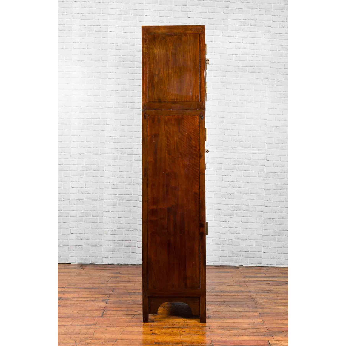 Chinese Qing Dynasty 19th Century Elm and Burl Wood Multiseason Compound Cabinet-11. Asian & Chinese Furniture, Art, Antiques, Vintage Home Décor for sale at FEA Home