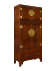 Chinese Qing Dynasty 19th Century Elm and Burl Wood Multiseason Compound Cabinet-1. Asian & Chinese Furniture, Art, Antiques, Vintage Home Décor for sale at FEA Home