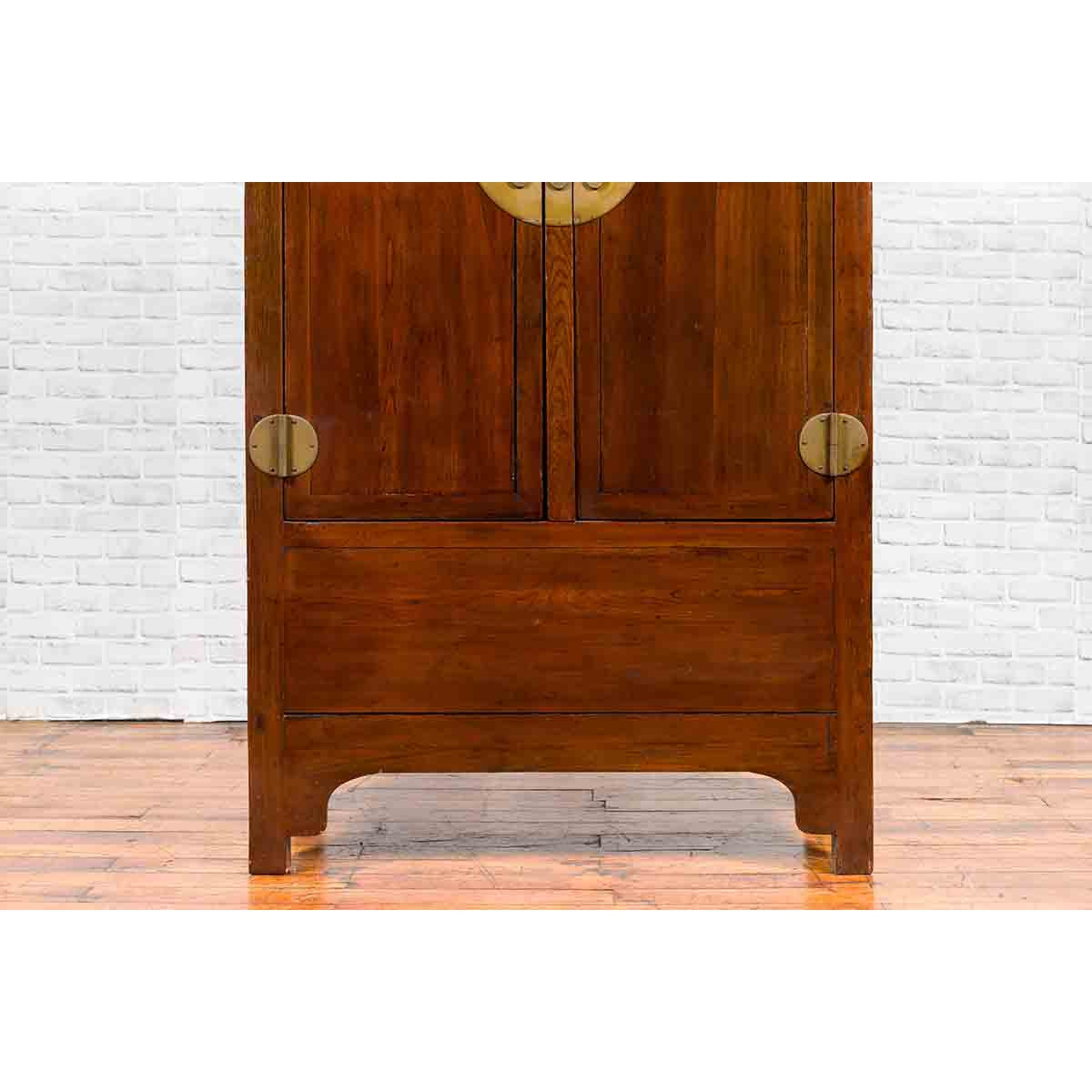 Chinese Qing Dynasty 19th Century Elm and Burl Wood Multiseason Compound Cabinet-9. Asian & Chinese Furniture, Art, Antiques, Vintage Home Décor for sale at FEA Home