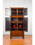 Chinese Qing Dynasty 19th Century Elm and Burl Wood Multiseason Compound Cabinet-5. Asian & Chinese Furniture, Art, Antiques, Vintage Home Décor for sale at FEA Home