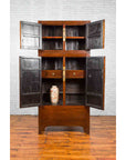 Chinese Qing Dynasty 19th Century Elm and Burl Wood Multiseason Compound Cabinet-4. Asian & Chinese Furniture, Art, Antiques, Vintage Home Décor for sale at FEA Home