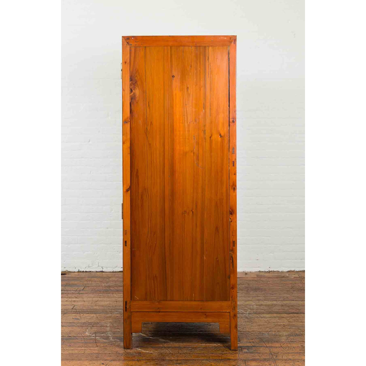 Chinese Hebei Province Early 20th Century Burl Wood Cabinet with Brass Medallion-12. Asian & Chinese Furniture, Art, Antiques, Vintage Home Décor for sale at FEA Home