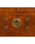 Chinese Hebei Province Early 20th Century Burl Wood Cabinet with Brass Medallion-8. Asian & Chinese Furniture, Art, Antiques, Vintage Home Décor for sale at FEA Home