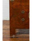 Chinese Hebei Province Early 20th Century Burl Wood Cabinet with Brass Medallion-9. Asian & Chinese Furniture, Art, Antiques, Vintage Home Décor for sale at FEA Home