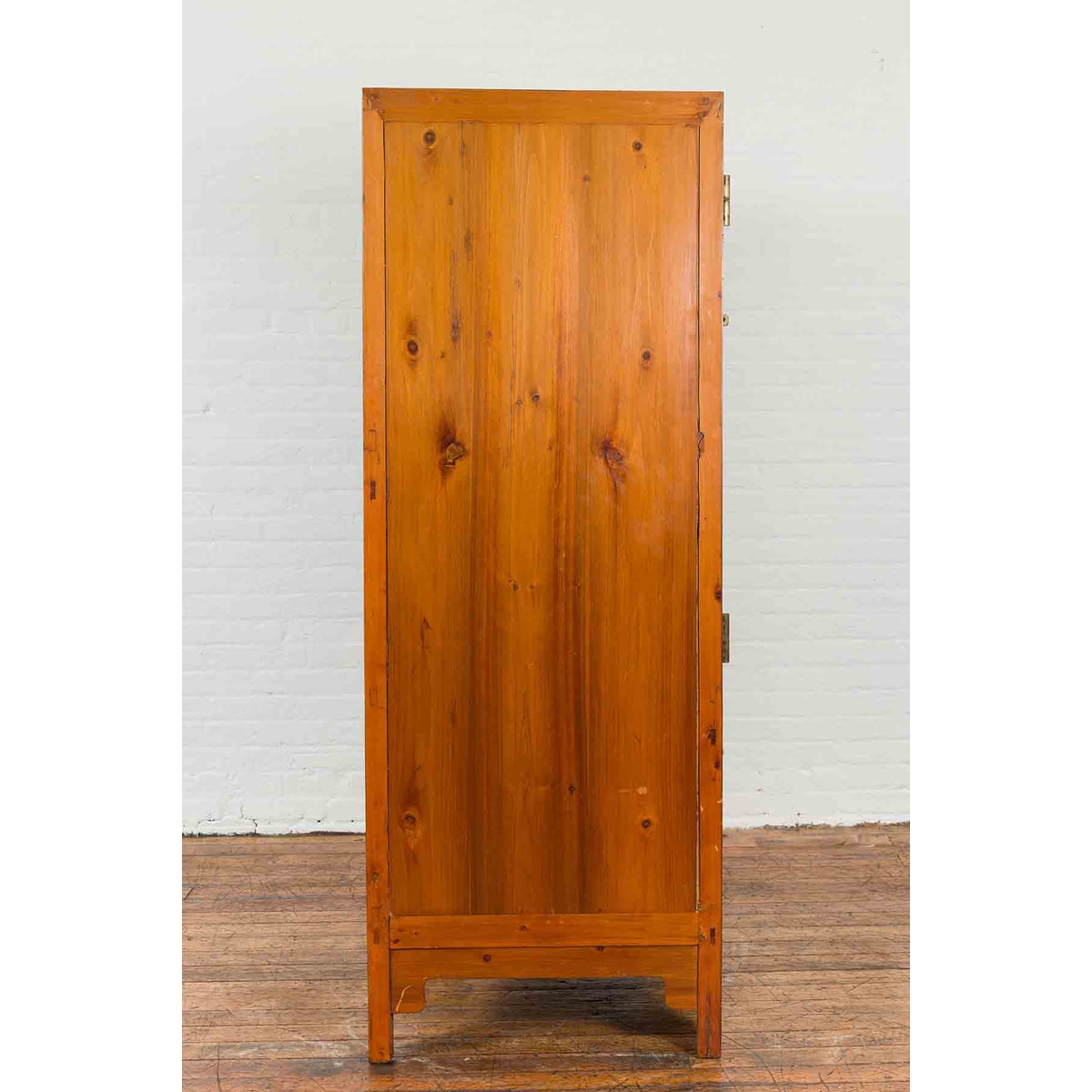 Chinese Hebei Province Early 20th Century Burl Wood Cabinet with Brass Medallion-10. Asian & Chinese Furniture, Art, Antiques, Vintage Home Décor for sale at FEA Home