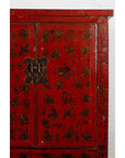 19th Century Red Lacquer Cabinet with Butterfly Design-11. Asian & Chinese Furniture, Art, Antiques, Vintage Home Décor for sale at FEA Home