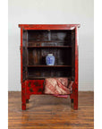 19th Century Red Lacquer Cabinet with Butterfly Design-3. Asian & Chinese Furniture, Art, Antiques, Vintage Home Décor for sale at FEA Home