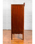 Chinese Qing Dynasty 19th Century Red Lacquered Wedding Cabinet with Carving-12. Asian & Chinese Furniture, Art, Antiques, Vintage Home Décor for sale at FEA Home